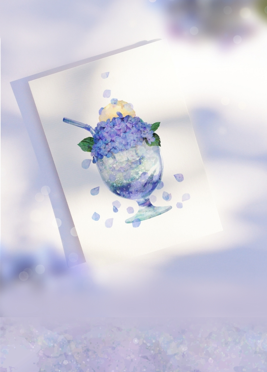 あじさいクリームソーダ